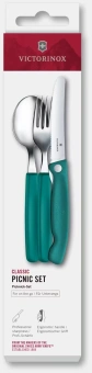 Набор столовых приборов Victorinox Swiss Classic для пикника/офиса набор из 3предм. зеленый (6.7194.3FC1) - купить недорого с доставкой в интернет-магазине