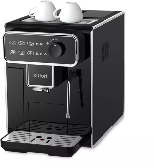Кофемашина Kitfort КТ-7256 1350Вт черный/нержавеющая сталь - купить недорого с доставкой в интернет-магазине