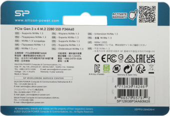 Накопитель SSD Silicon Power PCIe 3.0 x4 128GB SP128GBP34A60M28 M-Series M.2 2280 - купить недорого с доставкой в интернет-магазине