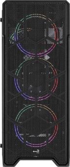 Корпус Aerocool Ore Saturn FRGB-G-BK-v1 черный без БП ATX 3x120mm 2xUSB2.0 1xUSB3.0 audio CardReader bott PSU - купить недорого с доставкой в интернет-магазине