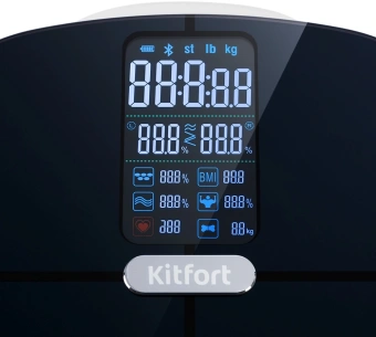 Весы напольные электронные Kitfort КТ-809 макс.180кг черный - купить недорого с доставкой в интернет-магазине