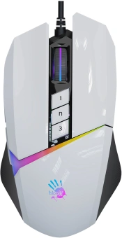 Мышь A4Tech Bloody W60 Max белый оптическая 10000dpi USB 10but (W60 MAX (PANDA WHITE)) - купить недорого с доставкой в интернет-магазине