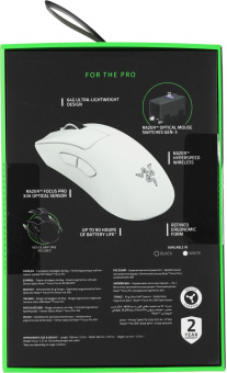 Мышь Razer DeathAdder V3 Pro белый оптическая 30000dpi беспров. USB-C 5but (RZ01-04630200-R3G1) - купить недорого с доставкой в интернет-магазине