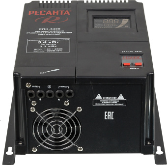 Стабилизатор напряжения Ресанта СПН-5400 однофазный черный (63/6/26) - купить недорого с доставкой в интернет-магазине