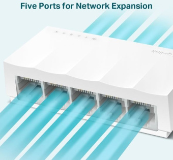 Коммутатор TP-Link LS1005 5x100Мбит/с неуправляемый - купить недорого с доставкой в интернет-магазине