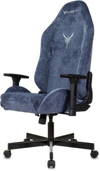 Кресло игровое Knight N1 Fabric синий Light-27 с подголов. крестов. металл - купить недорого с доставкой в интернет-магазине