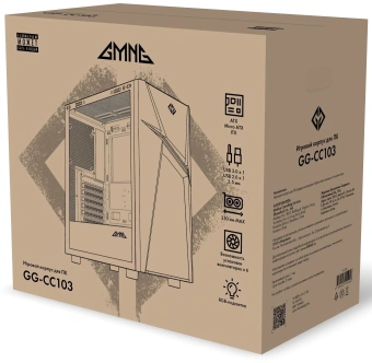 Корпус GMNG GG-CC103 черный без БП ATX 6x120mm 2x140mm 2xUSB2.0 1xUSB3.0 audio bott PSU - купить недорого с доставкой в интернет-магазине