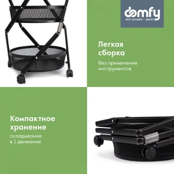 Этажерка Domfy DHC-FC30862 34.2x34.2x83.6см d=34.2см черный - купить недорого с доставкой в интернет-магазине