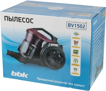 Пылесос BBK BV1502 1600Вт черный/вишневый - купить недорого с доставкой в интернет-магазине