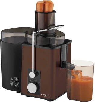 Соковыжималка центробежная Scarlett SC-JE50S57 1000Вт рез.сок.:600мл. коричневый/черный - купить недорого с доставкой в интернет-магазине