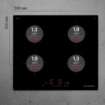 Индукционная варочная поверхность Kuppersberg ICI 604 черный - купить недорого с доставкой в интернет-магазине