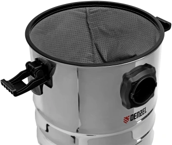 Строительный пылесос Denzel RVC30 1400Вт (уборка: сухая/сбор воды/выдув) серебристый - купить недорого с доставкой в интернет-магазине