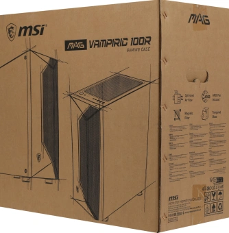 Корпус MSI MAG Vampiric 100R черный без БП ATX 4x120mm 2x140mm 2xUSB2.0 1xUSB3.0 audio bott PSU - купить недорого с доставкой в интернет-магазине