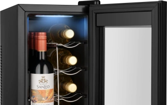 Винный шкаф Weissgauff WWC-08 Bottle 1-нокамерн. черный - купить недорого с доставкой в интернет-магазине