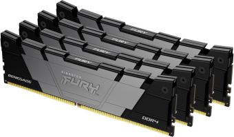 Память DDR4 4x16GB 3200MHz Kingston KF432C16RB12K4/64 Fury Renegade Black RTL Gaming PC4-25600 CL16 DIMM 288-pin 1.35В dual rank с радиатором Ret - купить недорого с доставкой в интернет-магазине