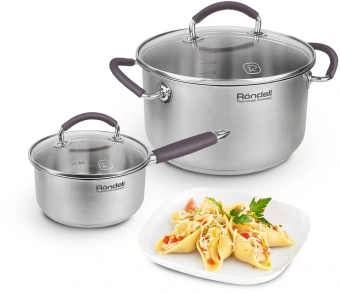 Кастрюля Rondell Akzent RDS-1388 3.1л. d=20см (с крышкой) стальной - купить недорого с доставкой в интернет-магазине