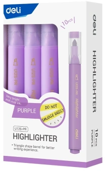 Текстовыделитель Deli EU12S-PR скошенный пиш. наконечник 1-5мм фиолетовый коробка картонная - цена, купить или заказать с доставкой в интернет-магазине Текстовыделитель Deli EU12S-PR скошенный пиш. наконечник 1-5мм фиолетовый коробка картонная - купить недорого с доставкой в интернет-магазине
