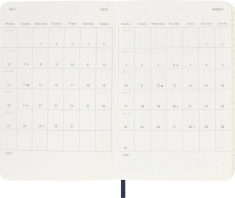 Еженедельник Moleskine CLASSIC SOFT WKNT Pocket 90x140мм 144стр. мягкая обложка синий сапфир - купить недорого с доставкой в интернет-магазине