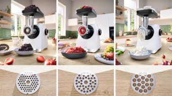 Мясорубка Bosch MFWS609W 2100Вт белый/черный - купить недорого с доставкой в интернет-магазине