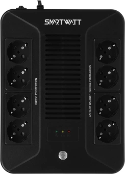 Источник бесперебойного питания Smartwatt Safe Pro 800 480Вт 800ВА черный - купить недорого с доставкой в интернет-магазине