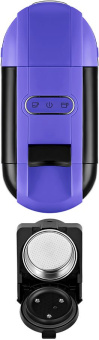 Кофемашина Kitfort КТ-7105-1 1450Вт черный/фиолетовый - купить недорого с доставкой в интернет-магазине