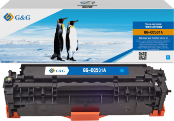 Картридж лазерный G&G GG-CC531A голубой (2800стр.) для HP CLJ CP2020/CP2025/CM2320 MFP, MF8330/8350/8380 - купить недорого с доставкой в интернет-магазине