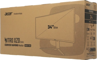 Монитор Acer 34" Nitro XZ340CURX2bmiipphx черный VA LED 1ms 21:9 HDMI M/M матовая HAS Piv 350cd 178гр/178гр 3440x1440 200Hz FreeSync Premium DP WQ 7.09кг - купить недорого с доставкой в интернет-магазине