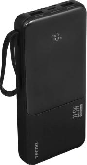 Мобильный аккумулятор Tecno OnGO L101Q 10000mAh QC3.0/PD3.0 22.5W 3A 2xUSB-A/USB-C черный - купить недорого с доставкой в интернет-магазине
