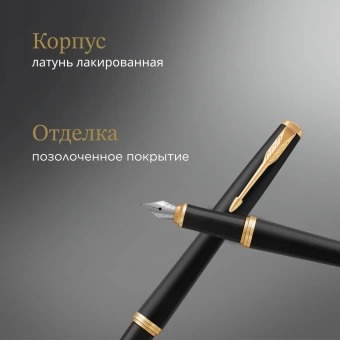 Ручка перьев. Parker Urban Core F309 (1931593) Muted Black GT F сталь нержавеющая подар.кор. - купить недорого с доставкой в интернет-магазине