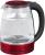 Чайник электрический Scarlett SC-EK27G65 1.8л. 1800Вт красный/черный корпус: стекло/металл/пластик - купить недорого с доставкой в интернет-магазине