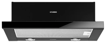 Вытяжка встраиваемая Hyundai HBH 6236 BG черный управление: кулисные переключатели (1 мотор) - купить недорого с доставкой в интернет-магазине