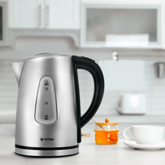 Чайник электрический Vitek VT-7007 1.7л. 2200Вт сталь корпус: металл/пластик - купить недорого с доставкой в интернет-магазине