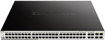 Коммутатор D-Link DGS-1210-52MP/F DGS-1210-52MP/F4A (L2) 48x1Гбит/с 4xКомбо(1000BASE-T/SFP) 4SFP 48PoE 370W настраиваемый - купить недорого с доставкой в интернет-магазине