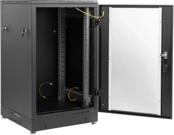 Шкаф коммутационный ЦМО (ШТК-М-24.6.8-1ААА-9005) напольный 24U 600x800мм пер.дв.стекл 2 бок.пан. задн.дв.стал.лист направл.под закл.гайки 600кг черный 655мм 70.2кг 180град. 1245мм IP20 металл - купить недорого с доставкой в интернет-магазине