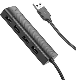 Разветвитель USB Hoco HB41 1.2 4порт. черный - купить недорого с доставкой в интернет-магазине