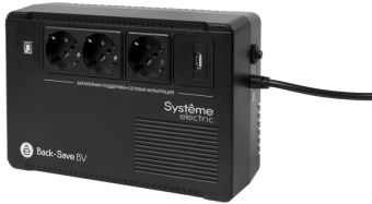 Источник бесперебойного питания Systeme Electriс BV BVSE400RS 240Вт 400ВА черный - купить недорого с доставкой в интернет-магазине