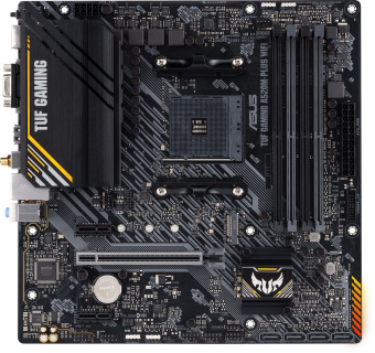 Материнская плата Asus TUF GAMING A520M-PLUS WIFI Soc-AM4 AMD A520 4xDDR4 mATX AC`97 8ch(7.1) 2xGgE RAID+VGA+HDMI+DP - купить недорого с доставкой в интернет-магазине