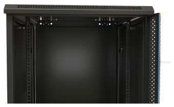 Шкаф коммутационный Hyperline (TWB-0645-SR-RAL9004) настенный 6U 600x450мм пер.дв.стал.лист 60кг черный 275мм 180град. 367мм IP20 сталь - купить недорого с доставкой в интернет-магазине