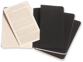 Блокнот Moleskine CAHIER JOURNAL QP311 Pocket 90x140мм обложка картон 64стр. линейка черный (3шт) - купить недорого с доставкой в интернет-магазине
