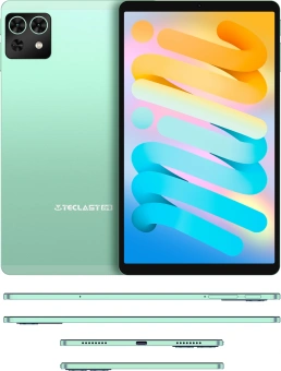 Планшет Teclast T50 Mini G99 T606 (1.6) 8C RAM8Gb ROM128Gb 8.68" IPS 1340x800 4G Android 15 зеленый 13Mpix 5Mpix BT WiFi microSD 1Tb 5100mAh 14hr - купить недорого с доставкой в интернет-магазине