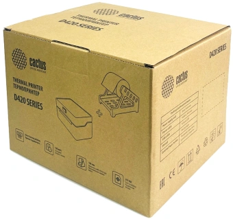 Термопринтер Cactus CS-TP-D420U 203dpi 160мм/с/USB для печ.этик. черный - купить недорого с доставкой в интернет-магазине