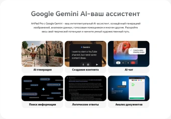 Планшет Teclast ArtPad Pro Premium Set G99 (2.2) 8C RAM8Gb ROM256Gb 12.7" IPS 2176x1600 4G Android 15 черный 13Mpix 8Mpix BT WiFi microSD 256Gb 10000mAh 11hr - купить недорого с доставкой в интернет-магазине