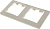 Рамка Schneider Electric Glossa GSL000206 накладная 2x вертикальный монтаж пластик бежевый