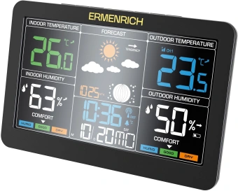 Термогигрометр Ermenrich Report WR60 портативный черный (86037) - купить недорого с доставкой в интернет-магазине