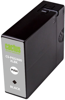 Картридж струйный Cactus CS-PGI2400XLBK PGI-2400XLBK черный пигментный (74.6мл) для Canon MAXIFY iB4040/ МВ5040/ МВ5340 с чипом - купить недорого с доставкой в интернет-магазине