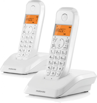 Р/Телефон Dect Motorola S1202 белый - купить недорого с доставкой в интернет-магазине