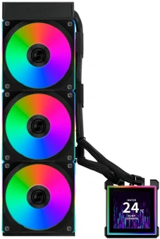 Система водяного охлаждения Lian-Li HydroShift II LCD-S 360CL ARGB Soc-AM5/AM4/1700/1851 черный 4-pin 30dB Al+Cu LCD Ret (G89.GHS2LCDS36CB.R0) - купить недорого с доставкой в интернет-магазине