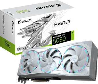 Видеокарта Gigabyte PCI-E 5.0 GV-N5080AORUSM ICE-16GD 1.0 NVIDIA GeForce RTX 5080 16Gb 256bit GDDR7 2617/30000 HDMIx1 DPx3 HDCP Ret - купить недорого с доставкой в интернет-магазине