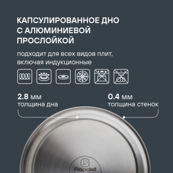 Чайник металлический Rondell Balance RDS-434 3л. стальной - купить недорого с доставкой в интернет-магазине