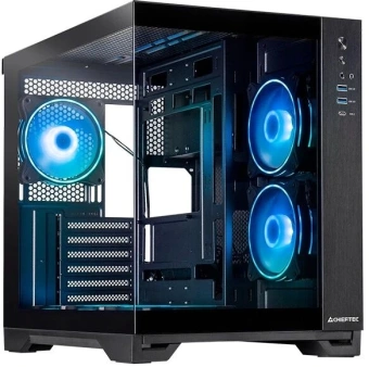 Корпус Chieftec Visio черный без БП ATX 9x120mm 2x140mm 1xUSB3.1 audio bott PSU - купить недорого с доставкой в интернет-магазине